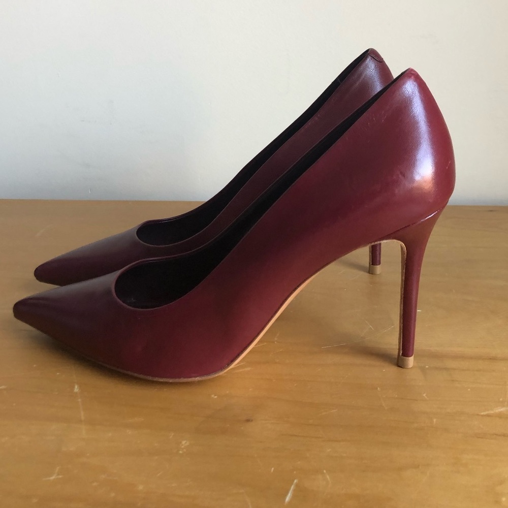 Céline Burgundy Pumps